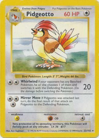Pidgeotto (22/102) [Base Set Shadowless Unlimited] | Card Merchant Takapuna