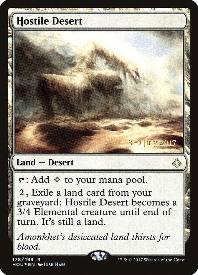 Hostile Desert [Hour of Devastation Prerelease Promos] | Card Merchant Takapuna