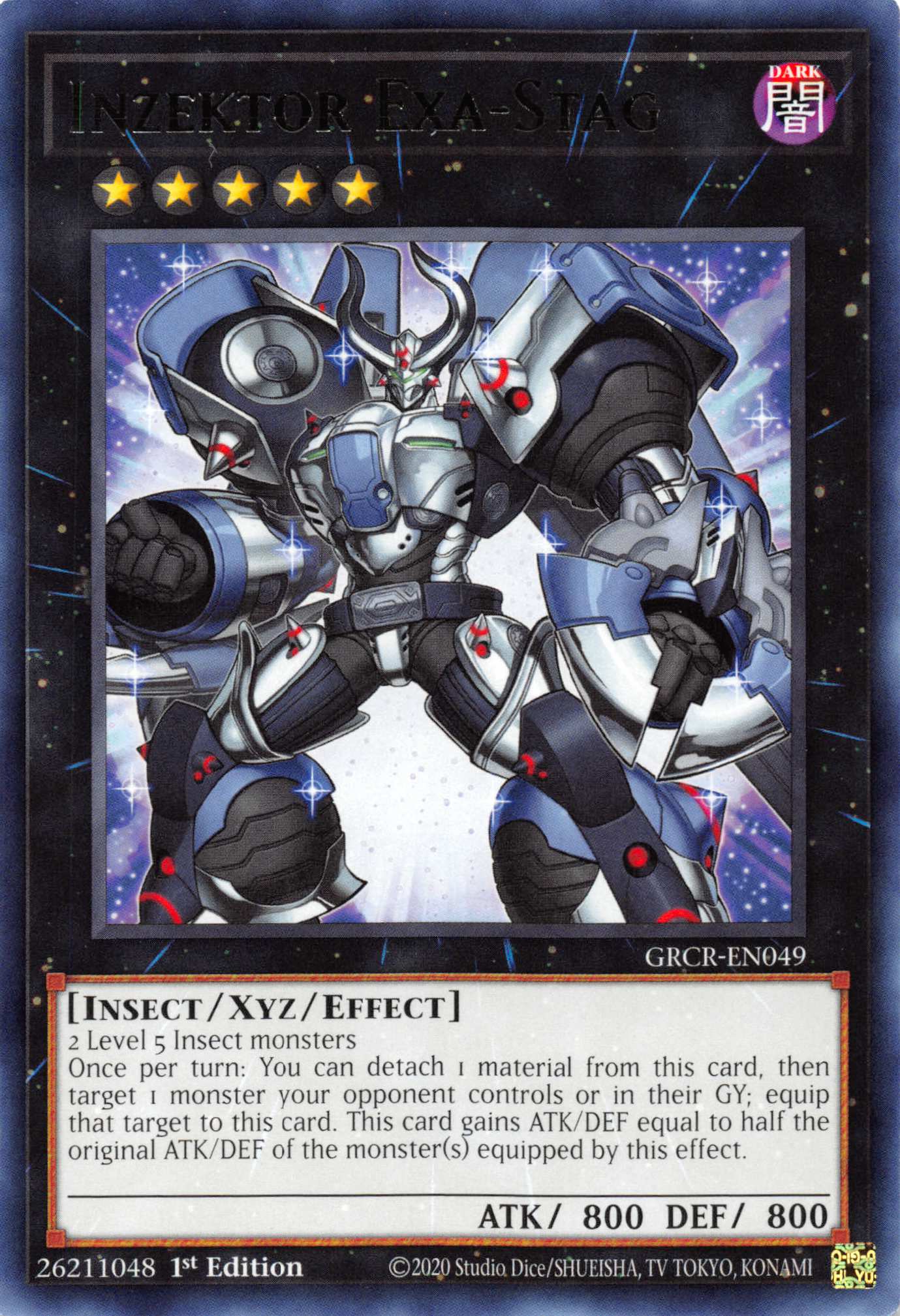 Inzektor Exa-Stag [GRCR-EN049] Rare | Card Merchant Takapuna