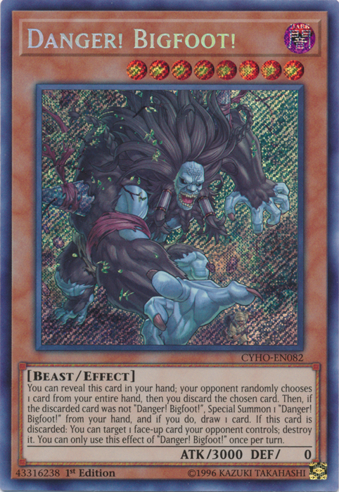 Danger! Bigfoot! [CYHO-EN082] Secret Rare | Card Merchant Takapuna
