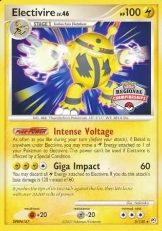 Electivire (3/130) (Regional Championship Promo) [Diamond & Pearl: Base Set] | Card Merchant Takapuna