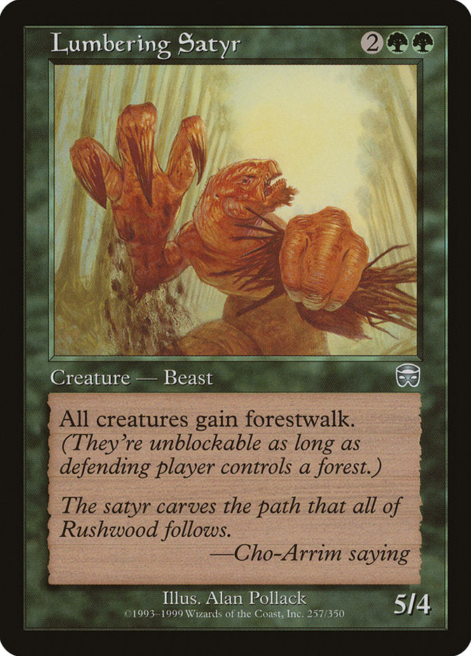 Lumbering Satyr [Mercadian Masques] | Card Merchant Takapuna