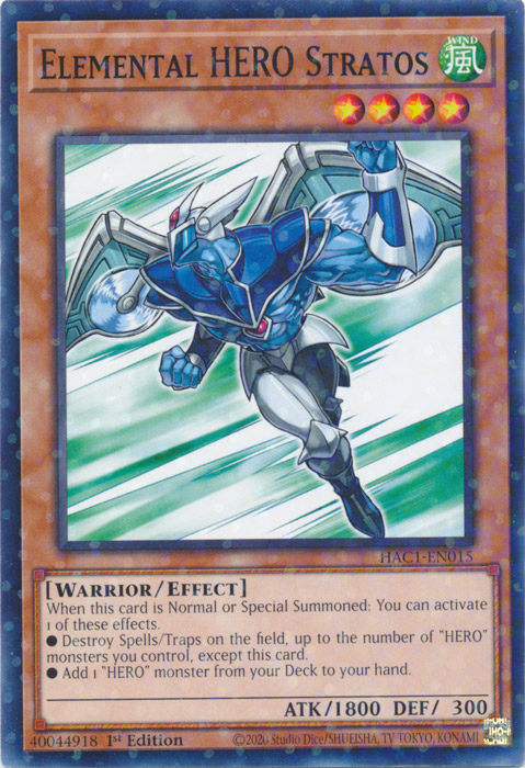 Elemental HERO Stratos (Duel Terminal) [HAC1-EN015] Common | Card Merchant Takapuna