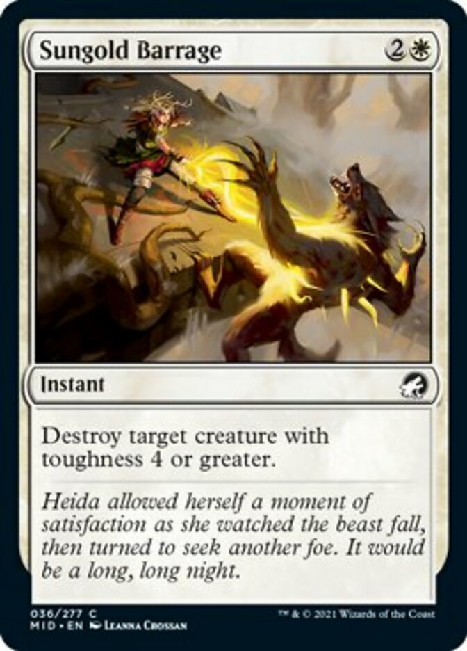 Sungold Barrage [Innistrad: Midnight Hunt] | Card Merchant Takapuna