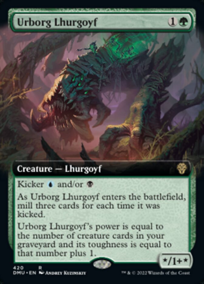 Urborg Lhurgoyf (Extended Art) [Dominaria United] | Card Merchant Takapuna
