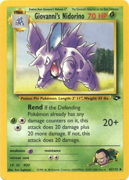 Giovanni's Nidorino (45/132) [Gym Challenge Unlimited] | Card Merchant Takapuna