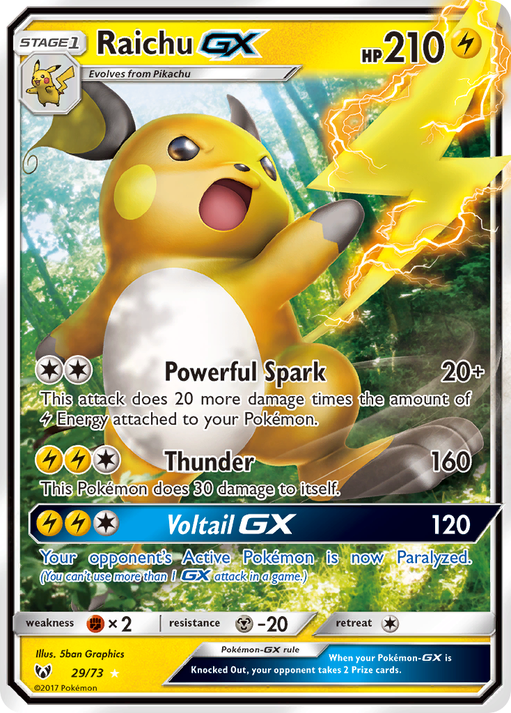 Raichu GX (29/73) [Sun & Moon: Shining Legends] | Card Merchant Takapuna