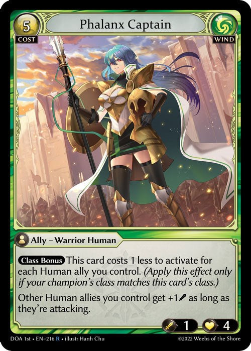 Phalanx Captain (216) [Dawn of Ashes: 1st Edition] | Card Merchant Takapuna
