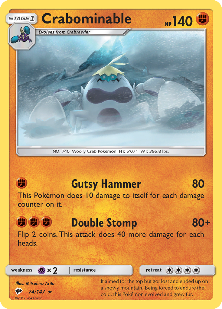 Crabominable (74/147) [Sun & Moon: Burning Shadows] | Card Merchant Takapuna