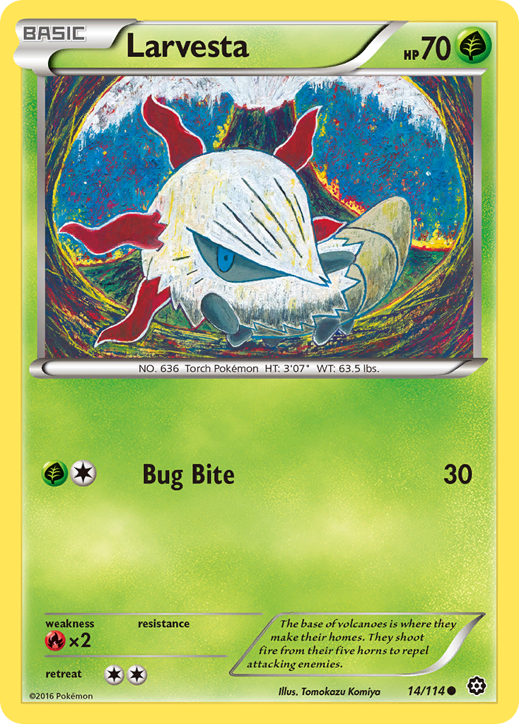 Larvesta (14/114) [XY: Steam Siege] | Card Merchant Takapuna