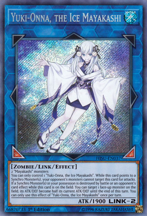 Yuki-Onna, the Ice Mayakashi [HISU-EN037] Secret Rare | Card Merchant Takapuna