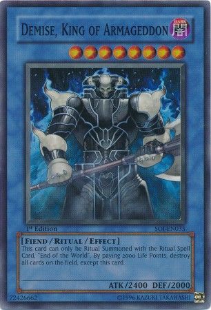 Demise, King of Armageddon [SOI-EN035] Super Rare | Card Merchant Takapuna