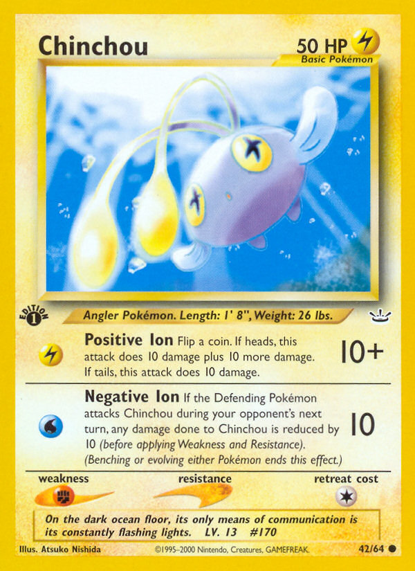 Chinchou (42/64) [Neo Revelation 1st Edition] | Card Merchant Takapuna