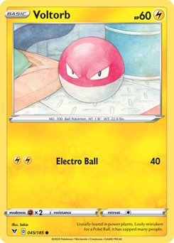 Voltorb (045/185) [Sword & Shield: Vivid Voltage] | Card Merchant Takapuna