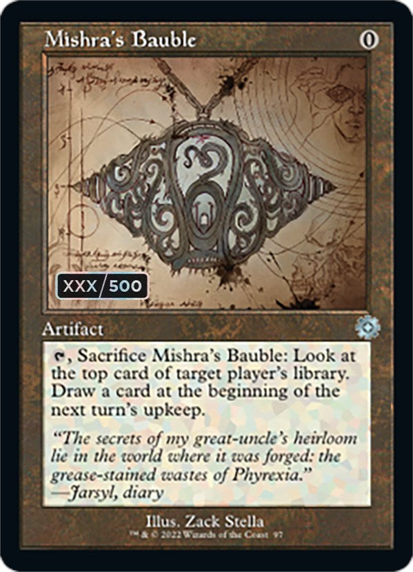 Mishra's Bauble (Retro Schematic) (Serialized) [The Brothers' War Retro Artifacts] | Card Merchant Takapuna