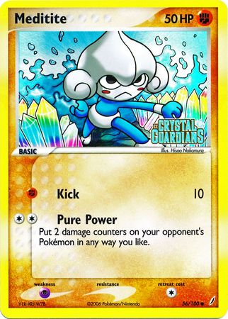 Meditite (56/100) (Stamped) [EX: Crystal Guardians] | Card Merchant Takapuna