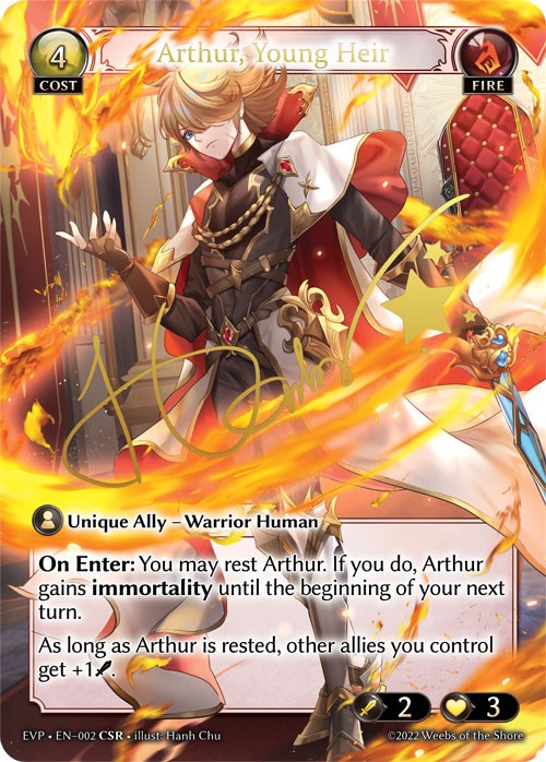 Arthur, Young Heir (2) [Dawn of Ashes: Event Pack] | Card Merchant Takapuna