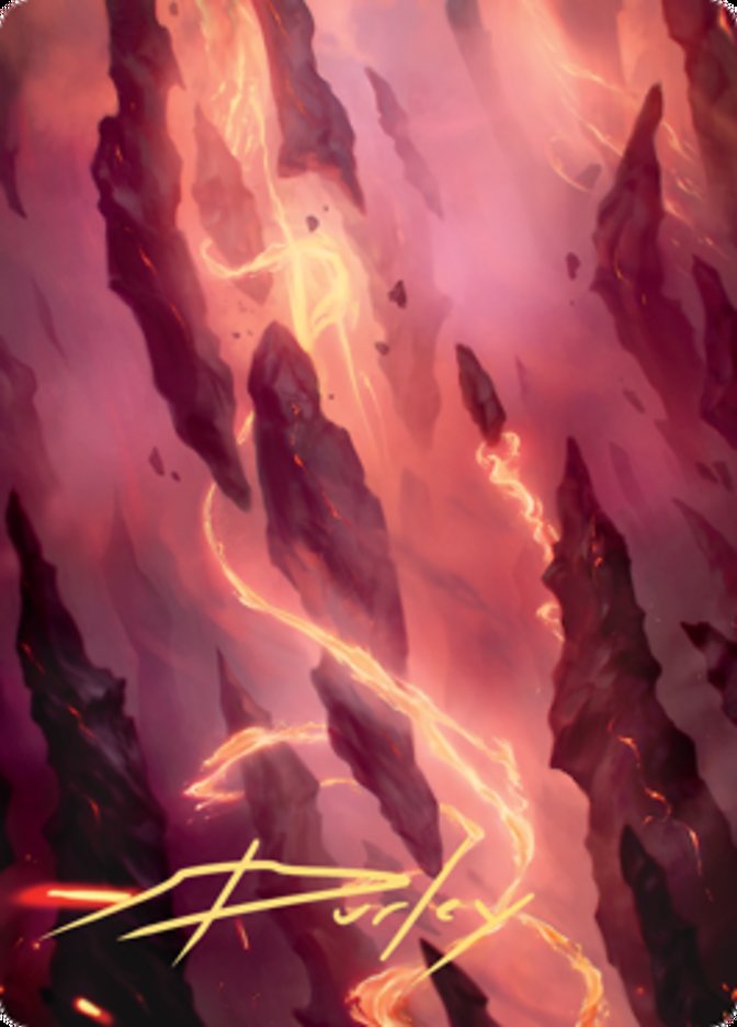 Mountain 1 Art Card (Gold-Stamped Signature) [Zendikar Rising Art Series] | Card Merchant Takapuna
