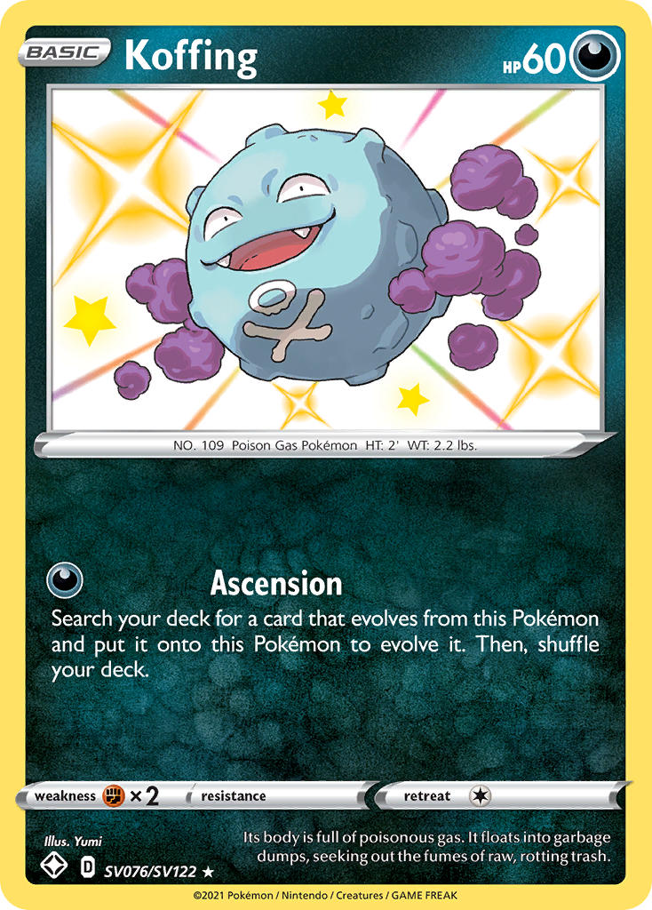 Koffing (SV076/SV122) [Sword & Shield: Shining Fates] | Card Merchant Takapuna