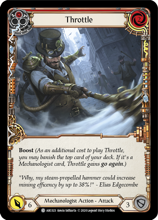 Throttle (Red) [U-ARC023] (Arcane Rising Unlimited)  Unlimited Rainbow Foil | Card Merchant Takapuna