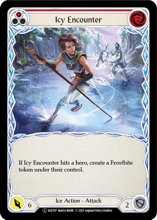 Icy Encounter (Red) [U-ELE157] (Tales of Aria Unlimited)  Unlimited Normal | Card Merchant Takapuna