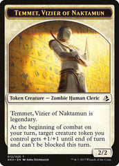 Temmet, Vizier of Naktamun // Zombie Double-Sided Token [Amonkhet Tokens] | Card Merchant Takapuna