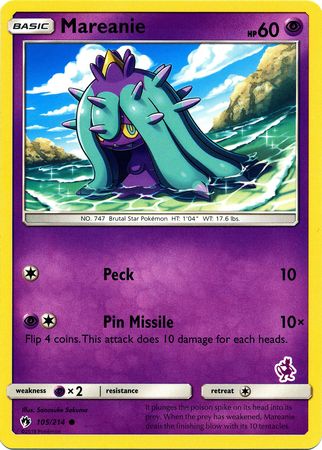 Mareanie (105/214) (Mewtwo Deck) [Battle Academy 2020] | Card Merchant Takapuna