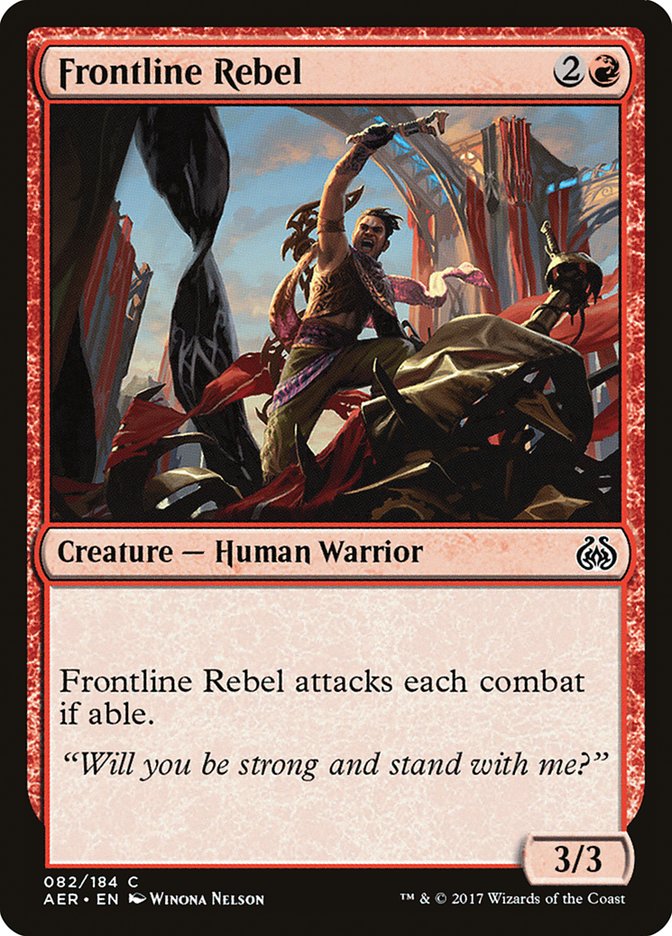 Frontline Rebel [Aether Revolt] | Card Merchant Takapuna