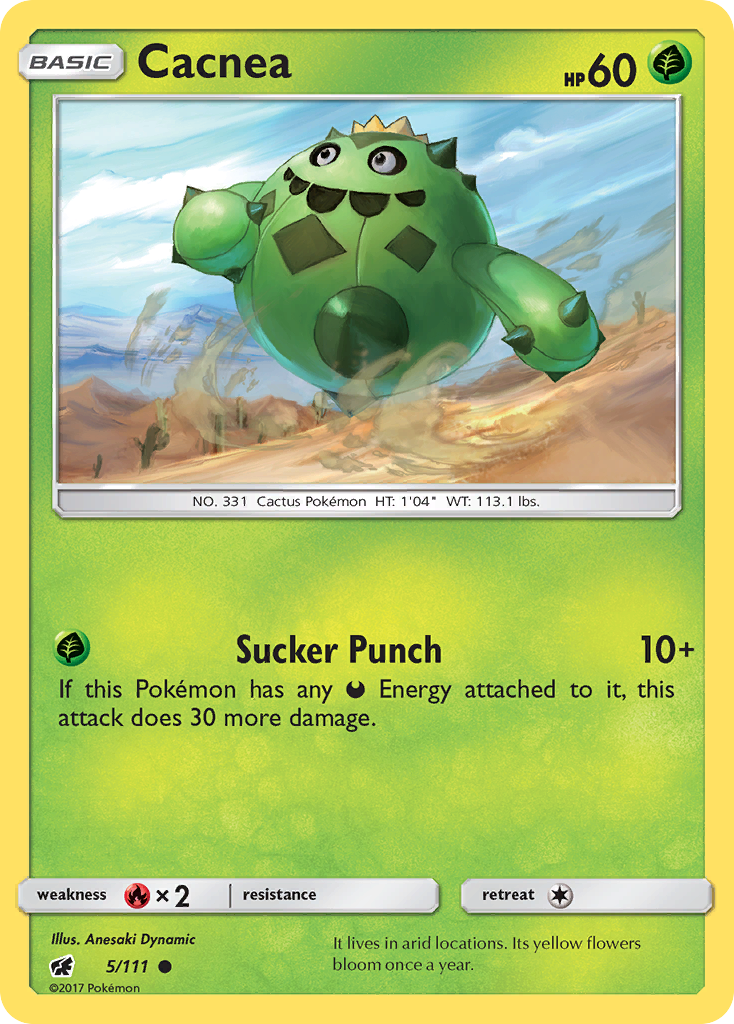 Cacnea (5/111) [Sun & Moon: Crimson Invasion] | Card Merchant Takapuna