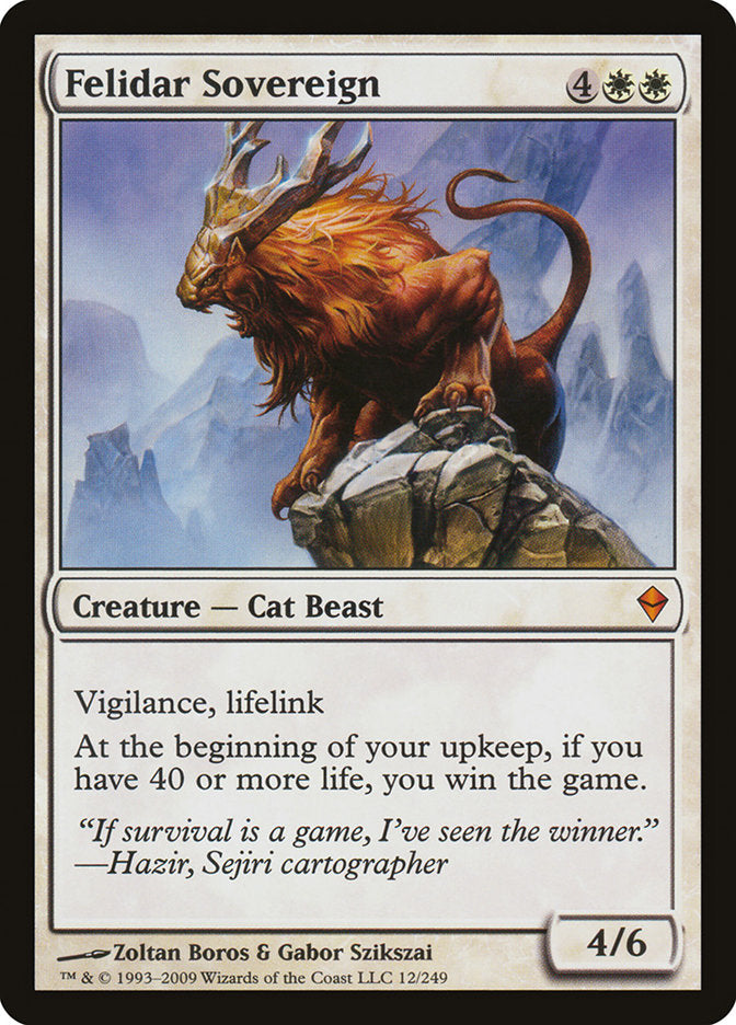 Felidar Sovereign [Zendikar] | Card Merchant Takapuna