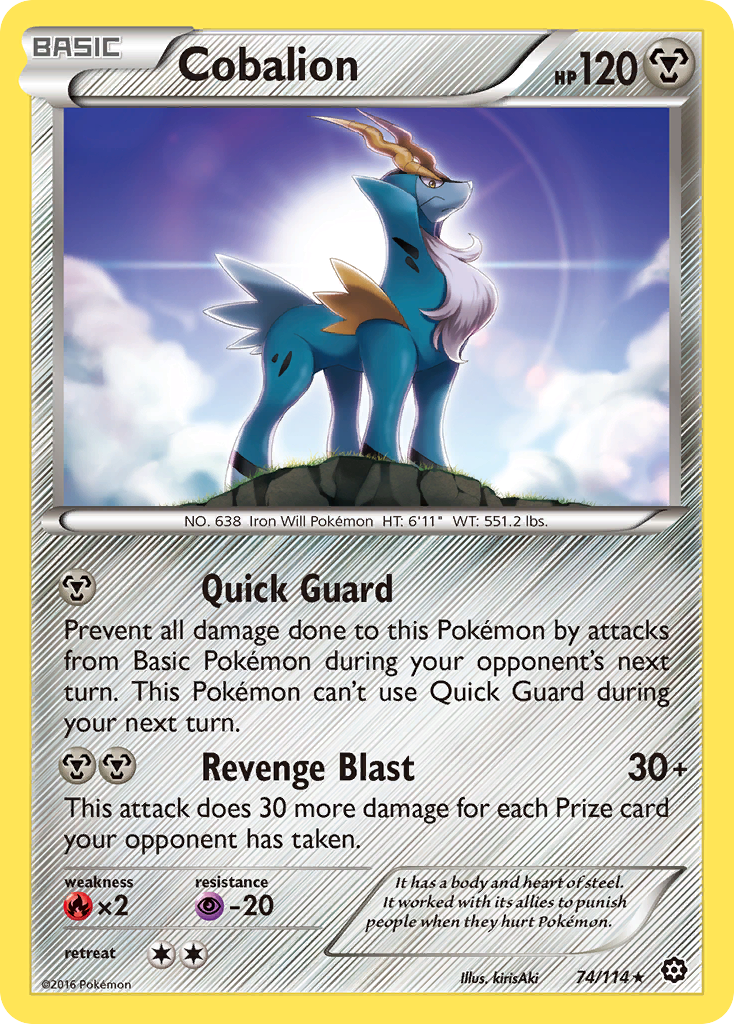 Cobalion (74/114) [XY: Steam Siege] | Card Merchant Takapuna