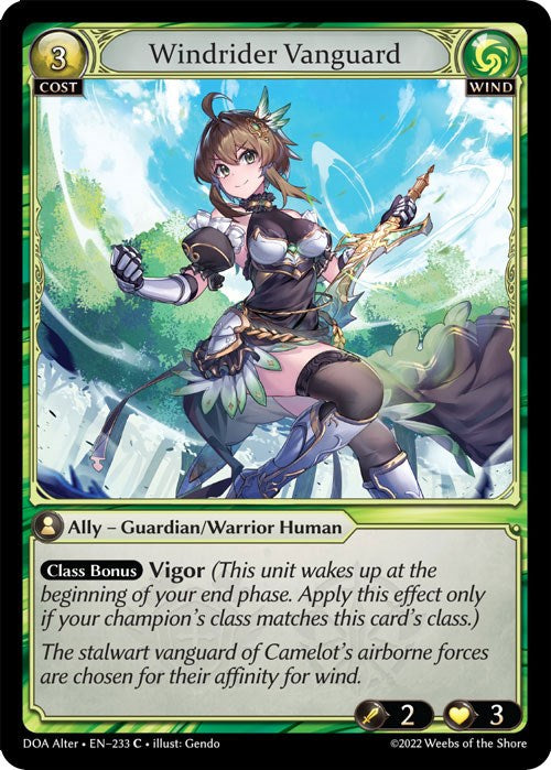 Windrider Vanguard (233) [Dawn of Ashes: Alter Edition] | Card Merchant Takapuna