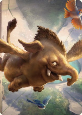 Lulu, Loyal Hollyphant Art Card (18) [Commander Legends: Battle for Baldur's Gate Art Series] | Card Merchant Takapuna