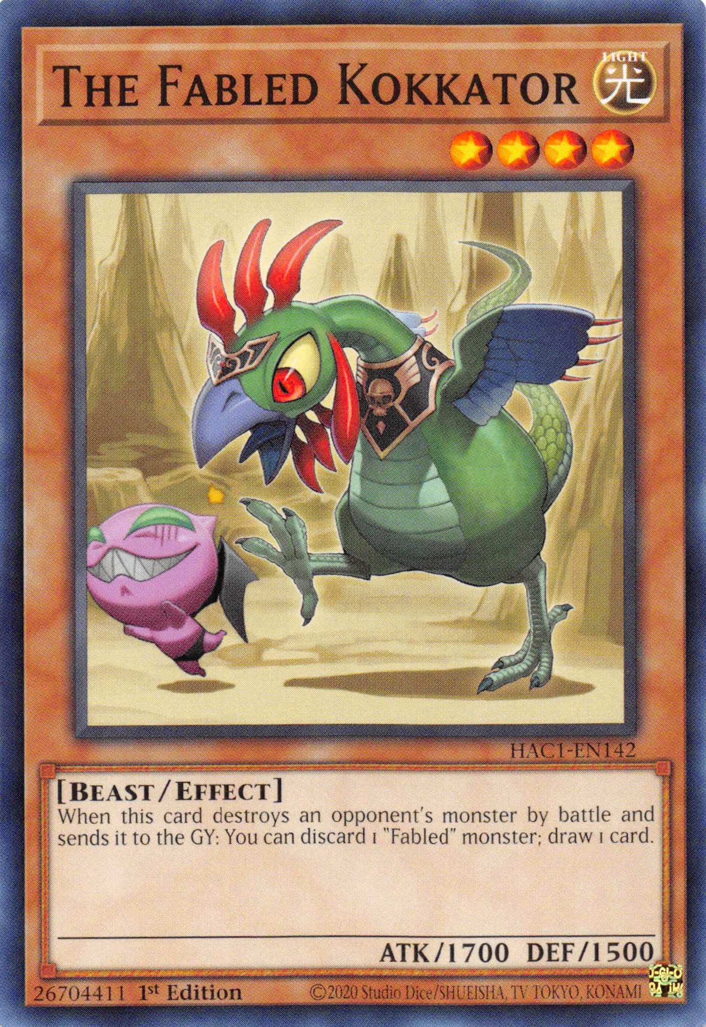 The Fabled Kokkator [HAC1-EN142] Common | Card Merchant Takapuna