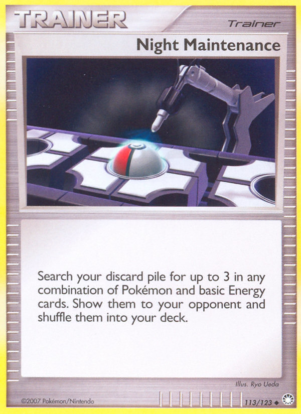 Night Maintenance (113/123) [Diamond & Pearl: Mysterious Treasures] | Card Merchant Takapuna