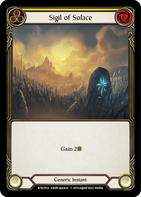 Sigil of Solace (Yellow) [WTR174-R] (Welcome to Rathe)  Alpha Print Normal | Card Merchant Takapuna