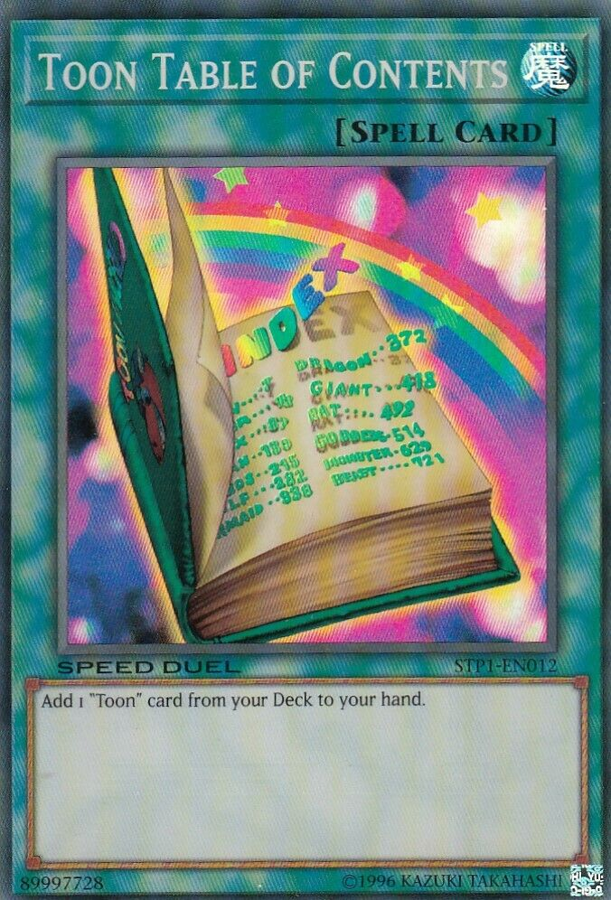 Toon Table of Contents [STP1-EN012] Super Rare | Card Merchant Takapuna