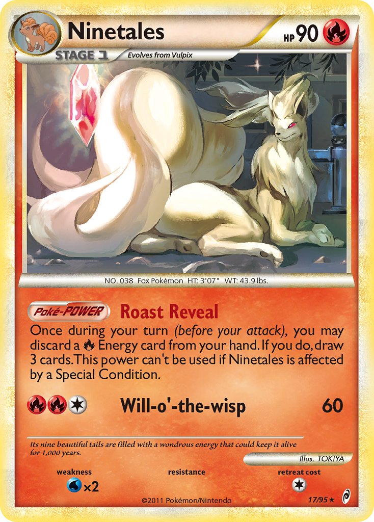 Ninetales (17/95) (Theme Deck Exclusive) [HeartGold & SoulSilver: Call of Legends] | Card Merchant Takapuna