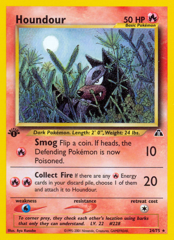Houndour (24/75) [Neo Discovery 1st Edition] | Card Merchant Takapuna
