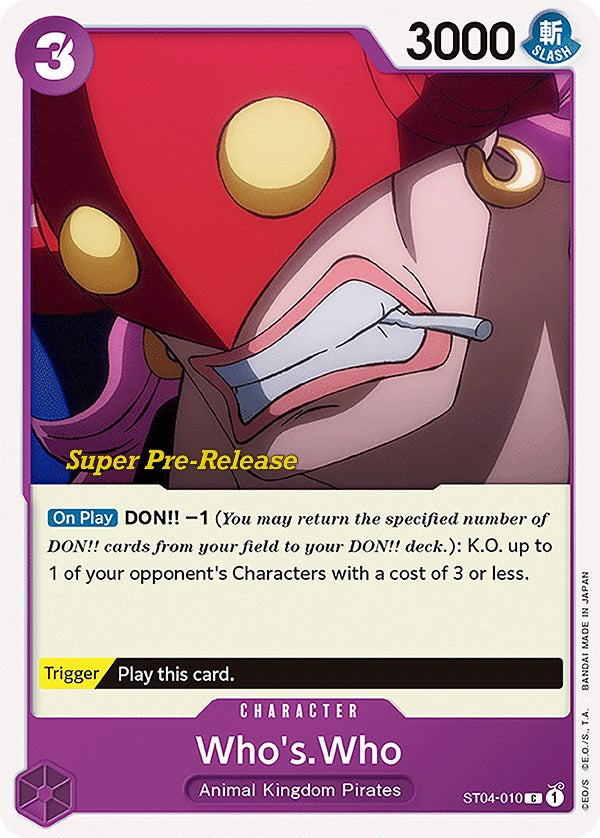 Who's.Who [Super Pre-Release Starter Deck: Animal Kingdom Pirates] | Card Merchant Takapuna