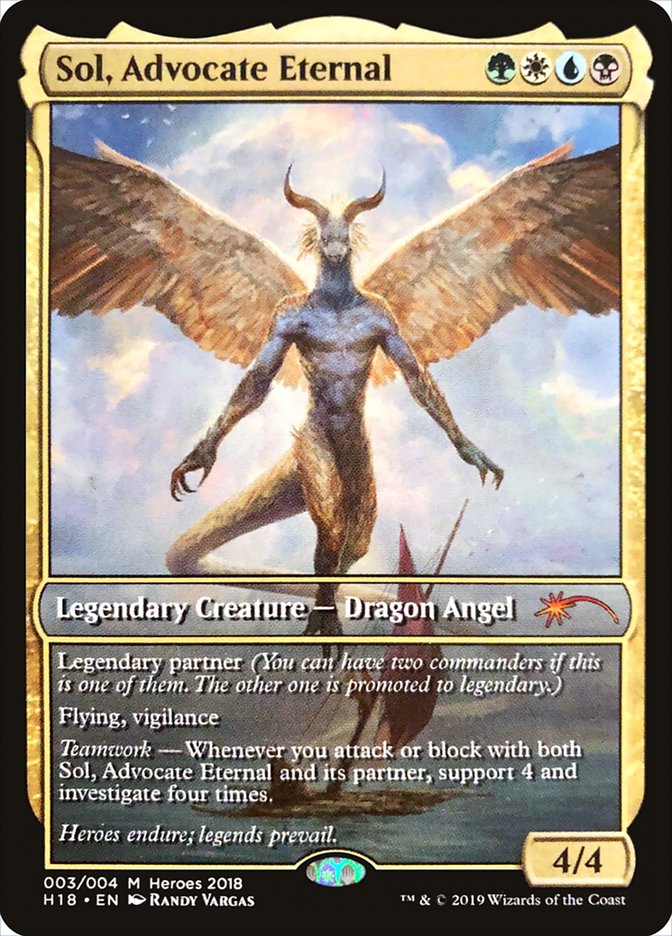 Sol, Advocate Eternal [Heroes of the Realm 2018] | Card Merchant Takapuna