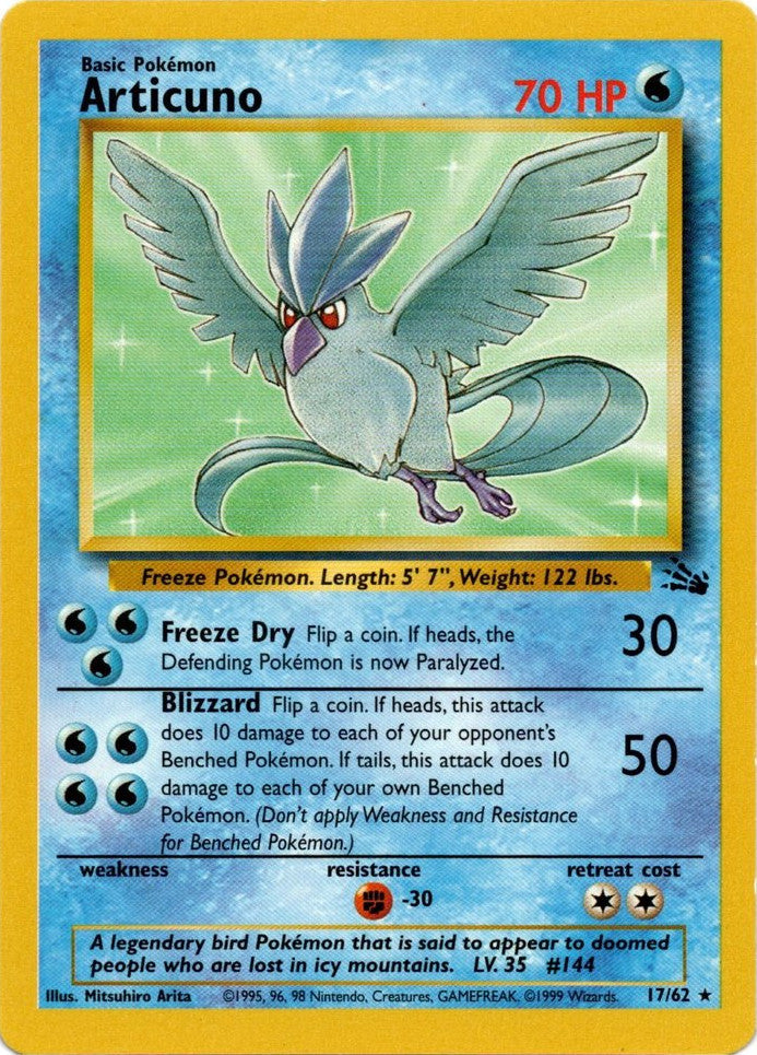 Articuno (17/62) [Fossil Unlimited] | Card Merchant Takapuna