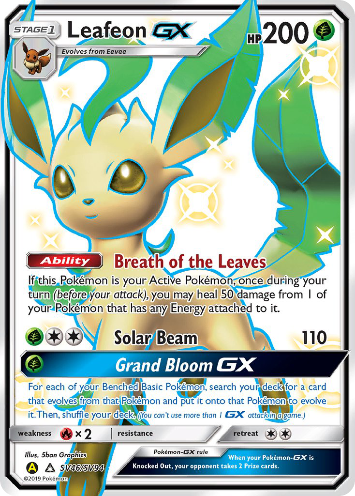 Leafeon GX (SV46/SV94) [Sun & Moon: Hidden Fates - Shiny Vault] | Card Merchant Takapuna