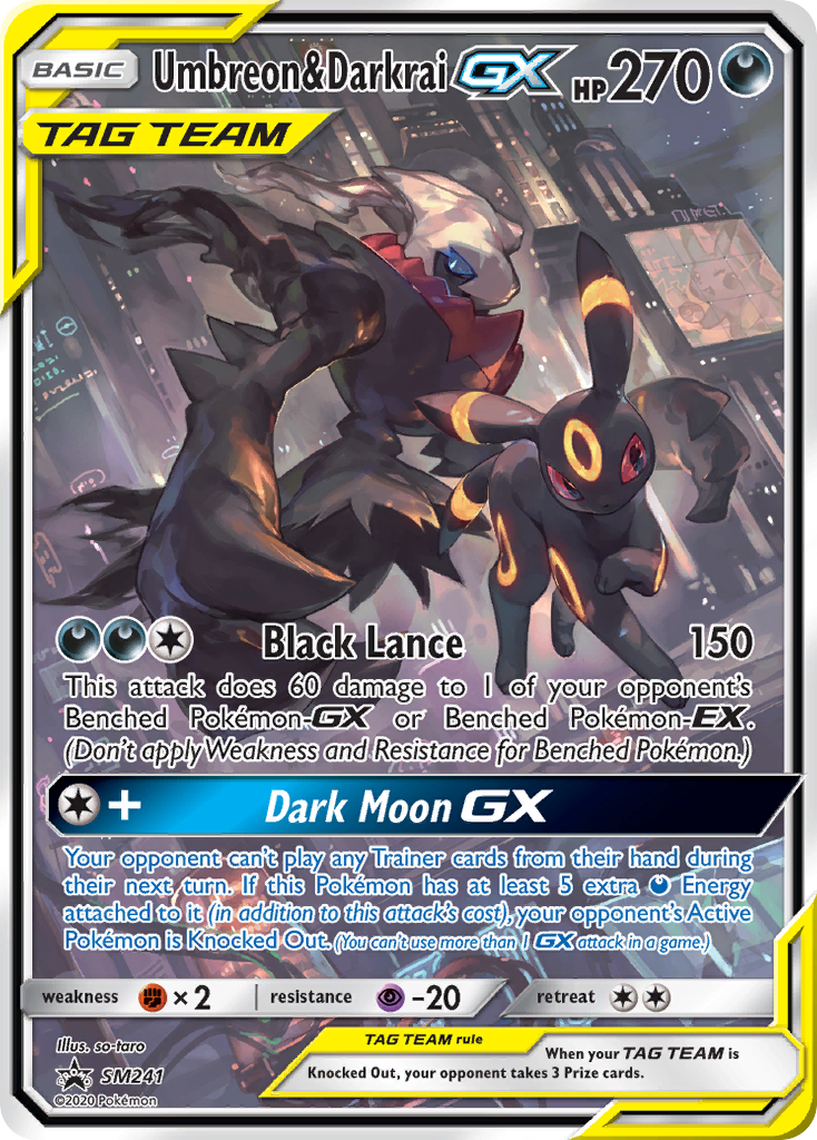 Umbreon & Darkrai GX (SM241) (Jumbo Card) [Sun & Moon: Black Star Promos] | Card Merchant Takapuna
