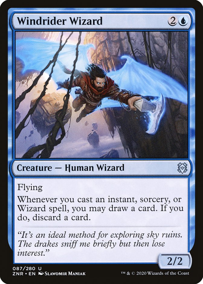 Windrider Wizard [Zendikar Rising] | Card Merchant Takapuna