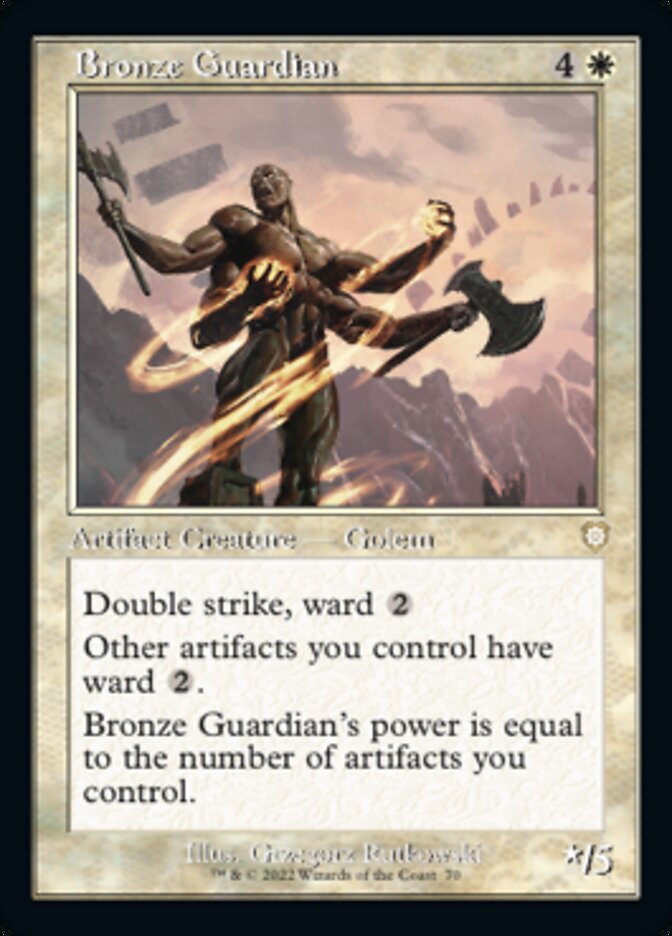 Bronze Guardian (Retro) [The Brothers' War Commander] | Card Merchant Takapuna