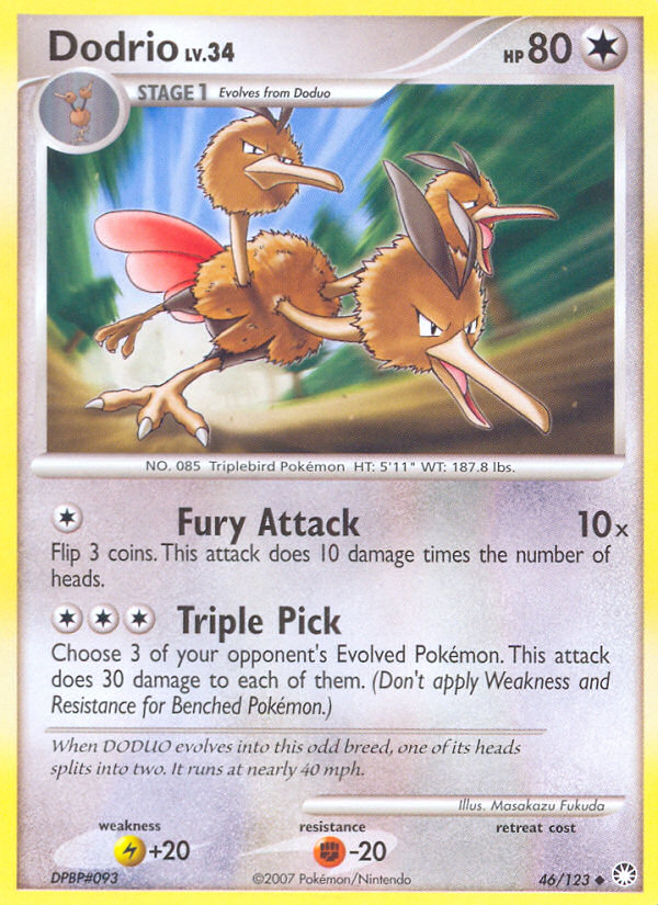 Dodrio (46/123) [Diamond & Pearl: Mysterious Treasures] | Card Merchant Takapuna
