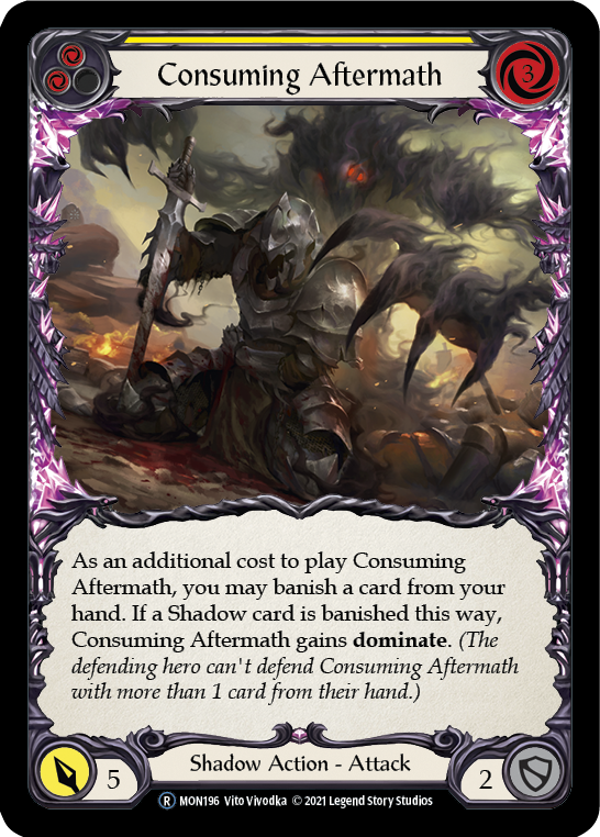 Consuming Aftermath (Yellow) [U-MON196] (Monarch Unlimited)  Unlimited Normal | Card Merchant Takapuna