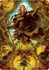 Nissa of Shadowed Boughs 2 Art Card [Zendikar Rising Art Series] | Card Merchant Takapuna