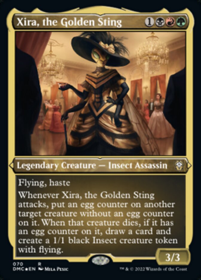 Xira, the Golden Sting (Foil Etched) [Dominaria United Commander] | Card Merchant Takapuna